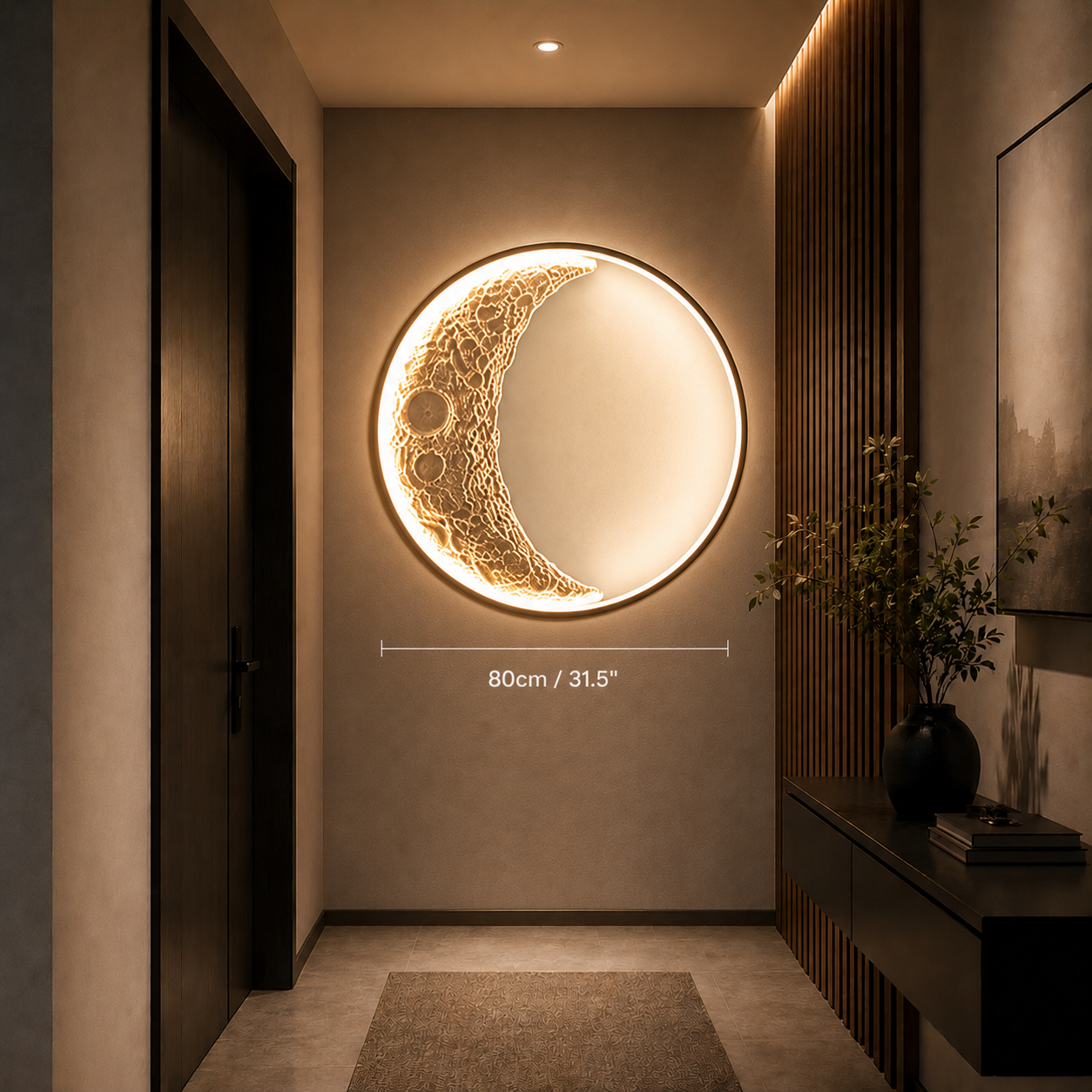Modern Moon Wall Light - LED Crescent Wall Lamp for Hallways, Bedrooms & Modern Home Decor