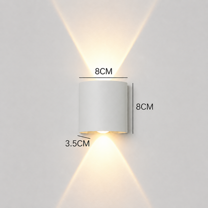 Waterproof LED Wall Light Outdoor & Indoor – Modern Up Down Aluminum Wall Sconce