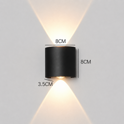 Waterproof LED Wall Light Outdoor & Indoor – Modern Up Down Aluminum Wall Sconce