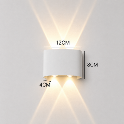 Waterproof LED Wall Light Outdoor & Indoor – Modern Up Down Aluminum Wall Sconce