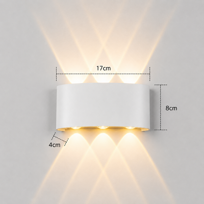Waterproof LED Wall Light Outdoor & Indoor – Modern Up Down Aluminum Wall Sconce
