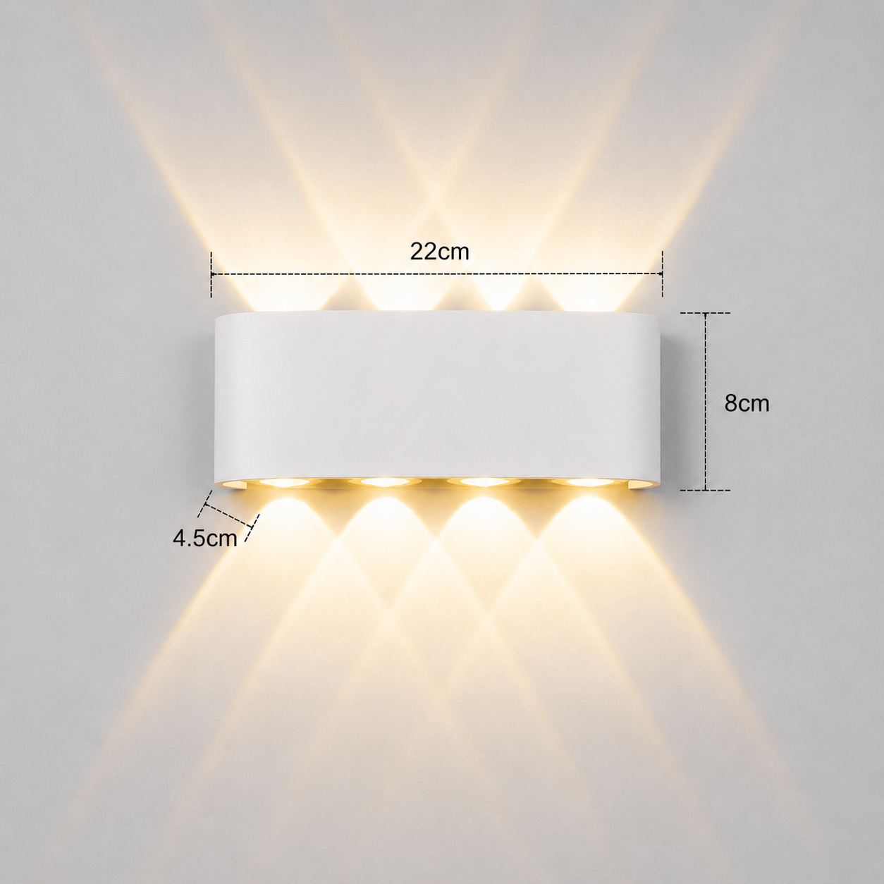 Waterproof LED Wall Light Outdoor & Indoor – Modern Up Down Aluminum Wall Sconce