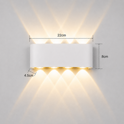 Waterproof LED Wall Light Outdoor & Indoor – Modern Up Down Aluminum Wall Sconce