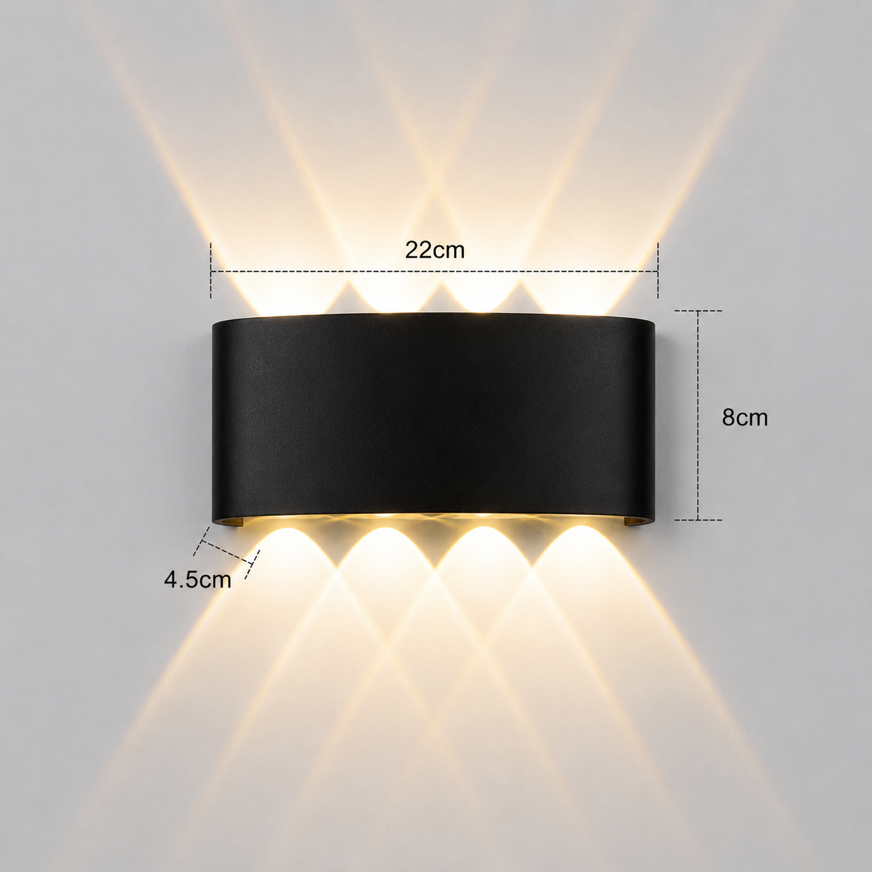 Waterproof LED Wall Light Outdoor & Indoor – Modern Up Down Aluminum Wall Sconce