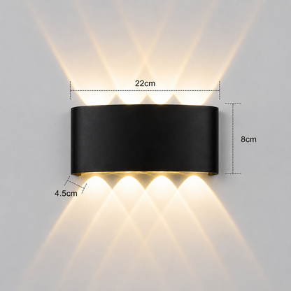 Waterproof LED Wall Light Outdoor & Indoor – Modern Up Down Aluminum Wall Sconce