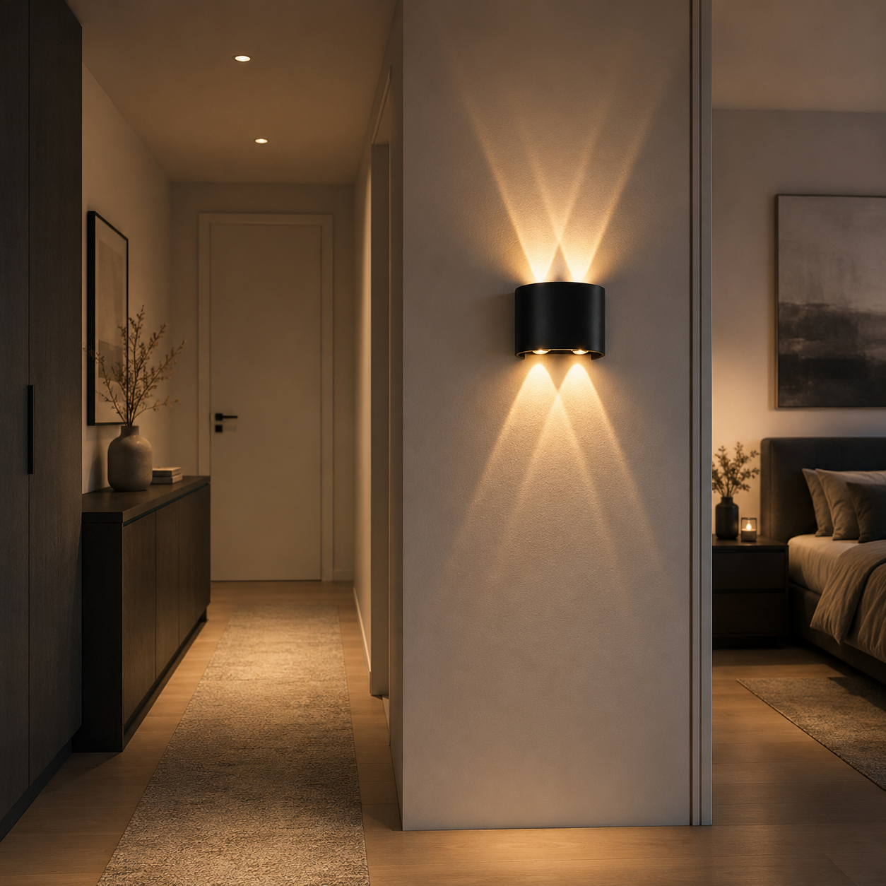 Waterproof LED Wall Light Outdoor & Indoor – Modern Up Down Aluminum Wall Sconce