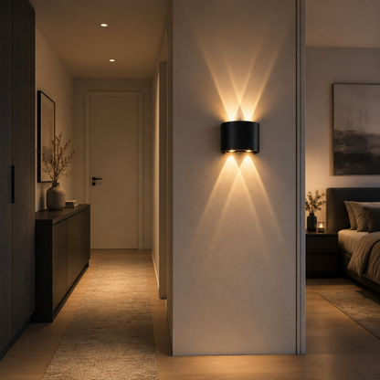 Waterproof LED Wall Light Outdoor & Indoor – Modern Up Down Aluminum Wall Sconce