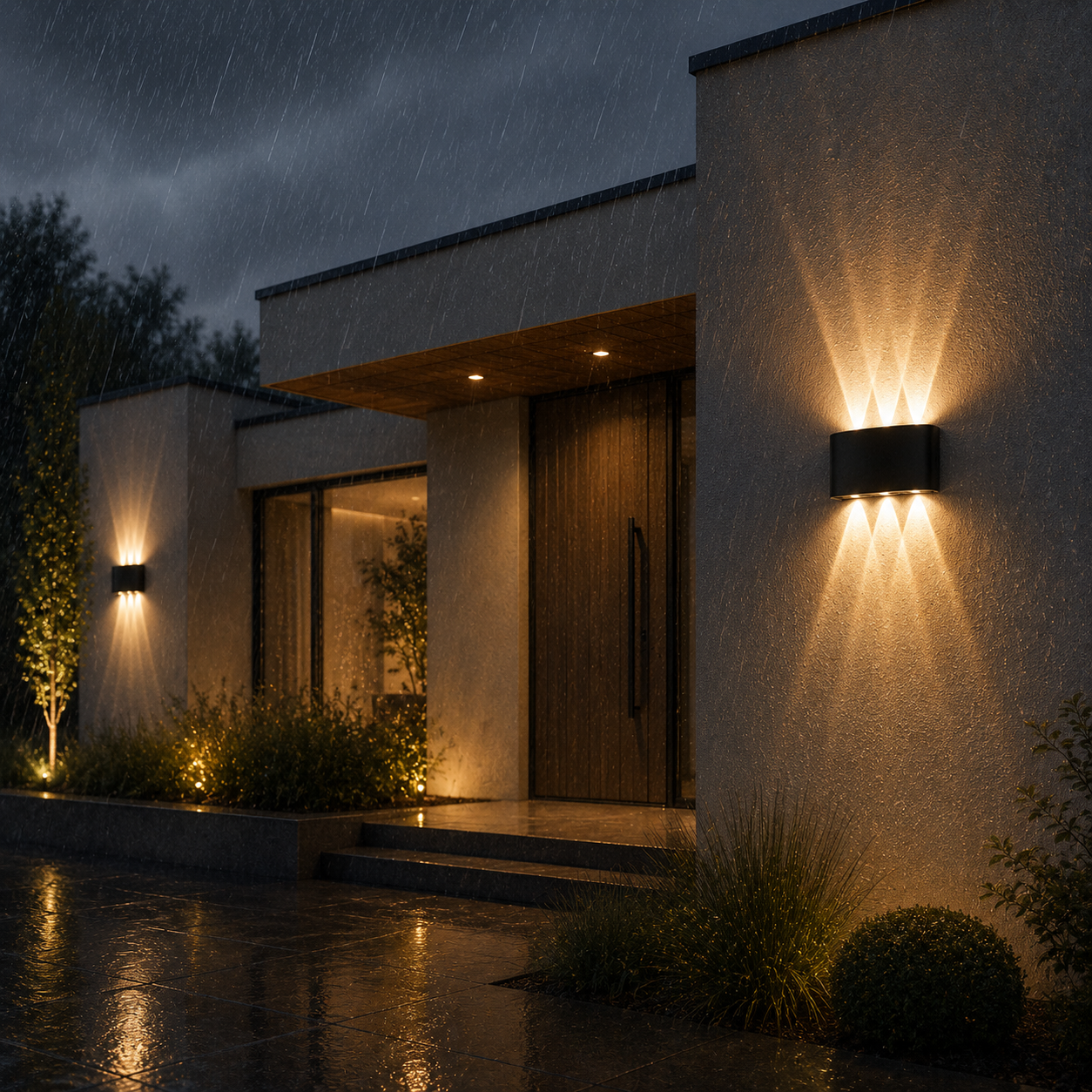 Waterproof LED Wall Light Outdoor & Indoor – Modern Up Down Aluminum Wall Sconce