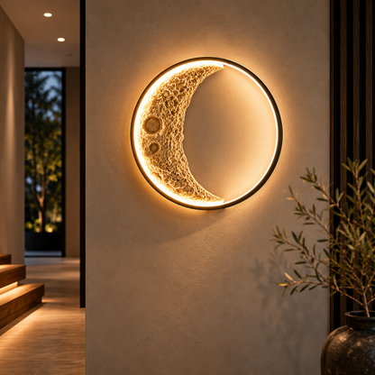 Modern Moon Wall Light - LED Crescent Wall Lamp for Hallways, Bedrooms & Modern Home Decor