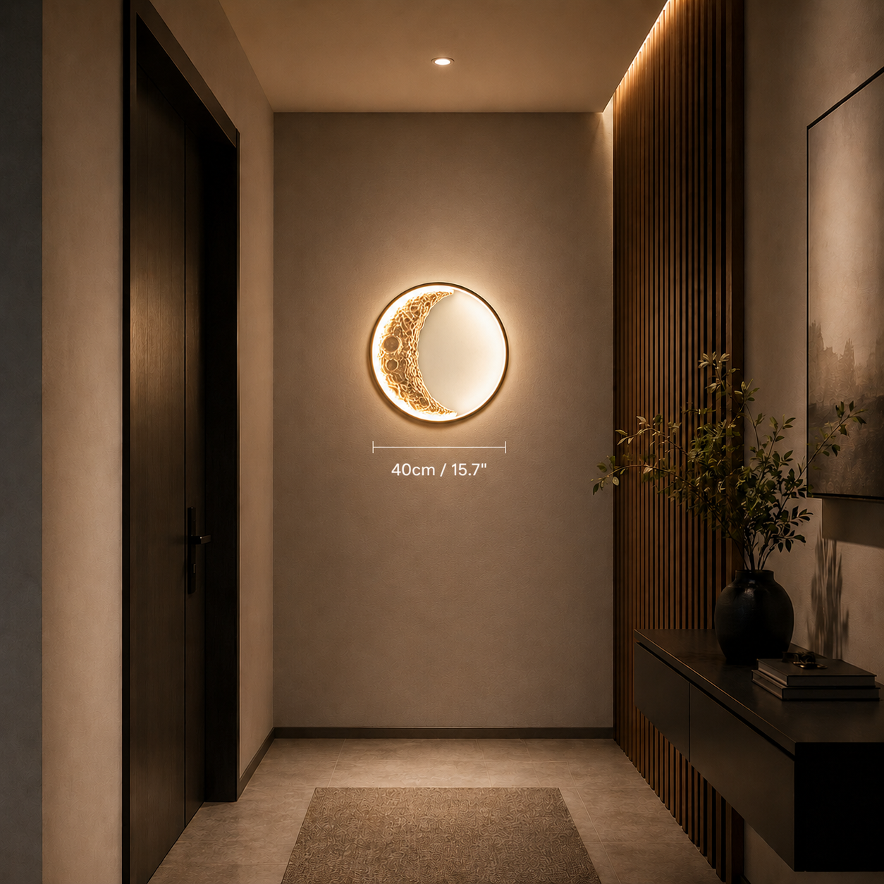Modern Moon Wall Light - LED Crescent Wall Lamp for Hallways, Bedrooms & Modern Home Decor