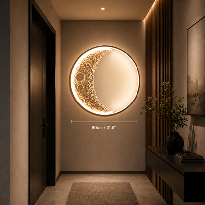 Modern Moon Wall Light - LED Crescent Wall Lamp for Hallways, Bedrooms & Modern Home Decor