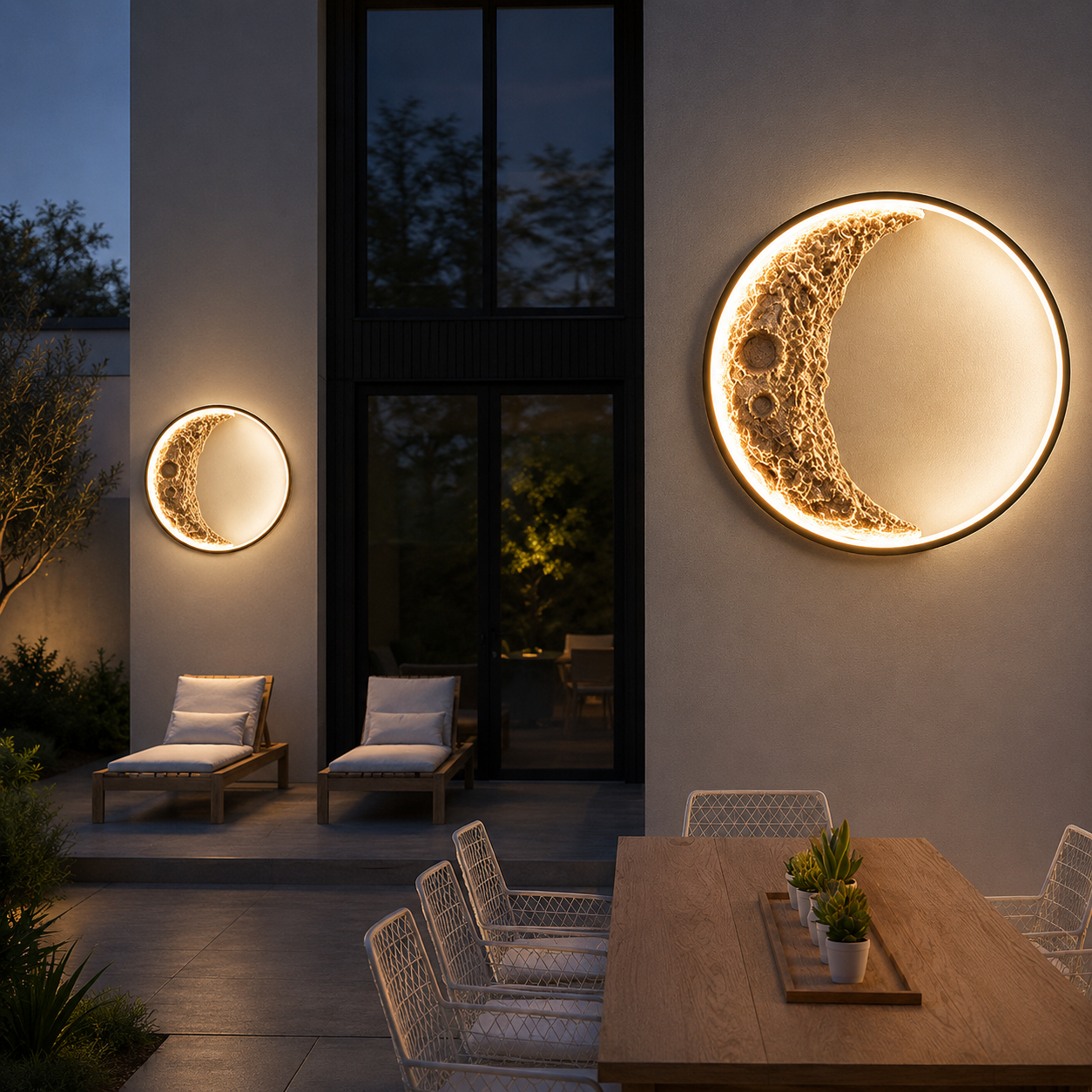 Modern Moon Wall Light - LED Crescent Wall Lamp for Hallways, Bedrooms & Modern Home Decor