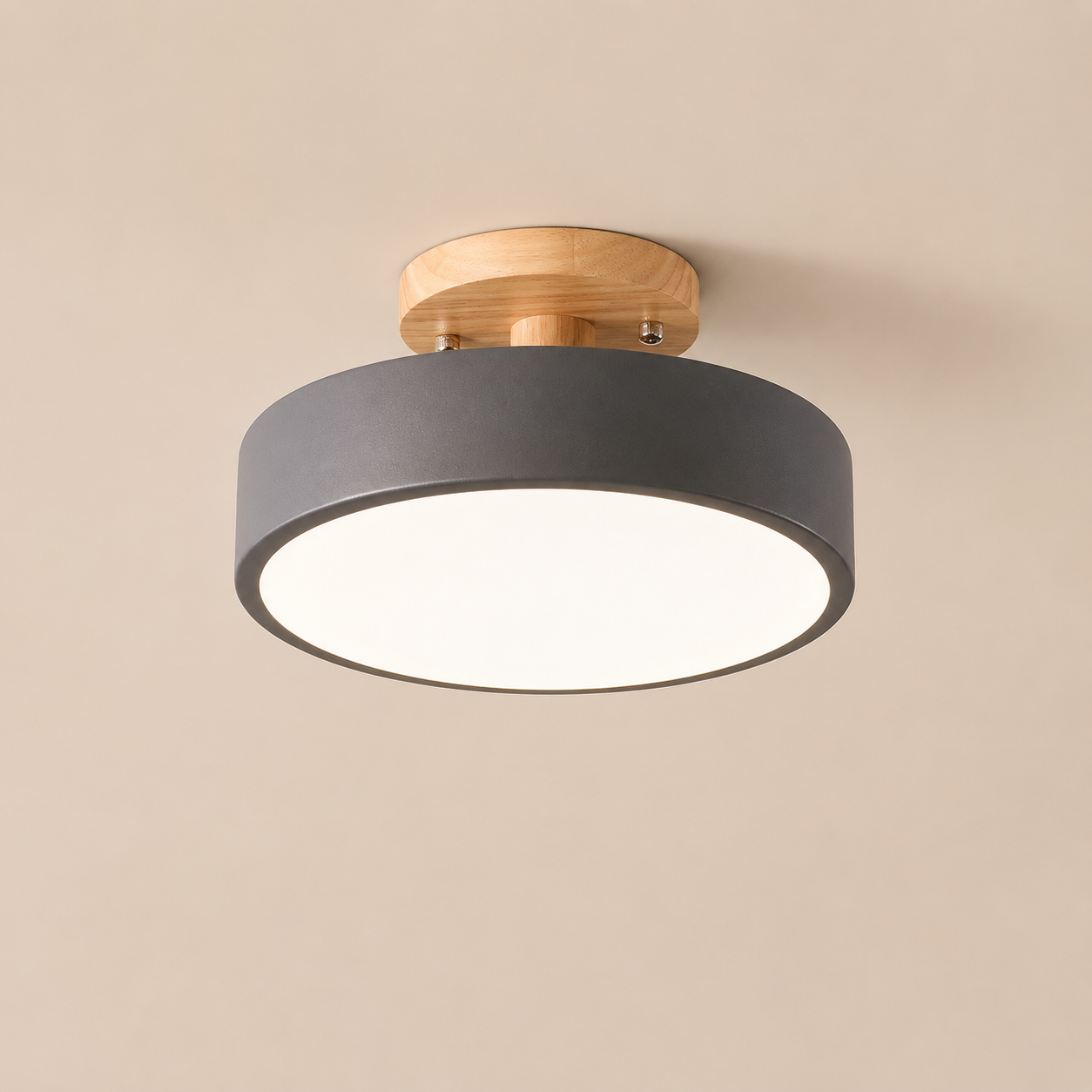 Nordic Flush Mount Ceiling Light – Modern Wood LED Hallway & Bedroom Lamp