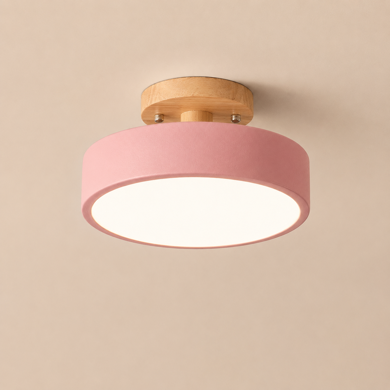 Nordic Flush Mount Ceiling Light – Modern Wood LED Hallway & Bedroom Lamp
