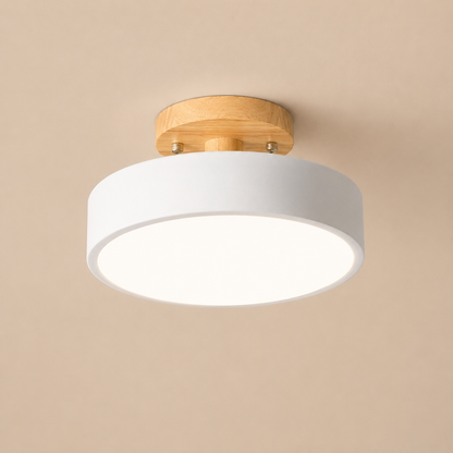 Nordic Flush Mount Ceiling Light – Modern Wood LED Hallway & Bedroom Lamp