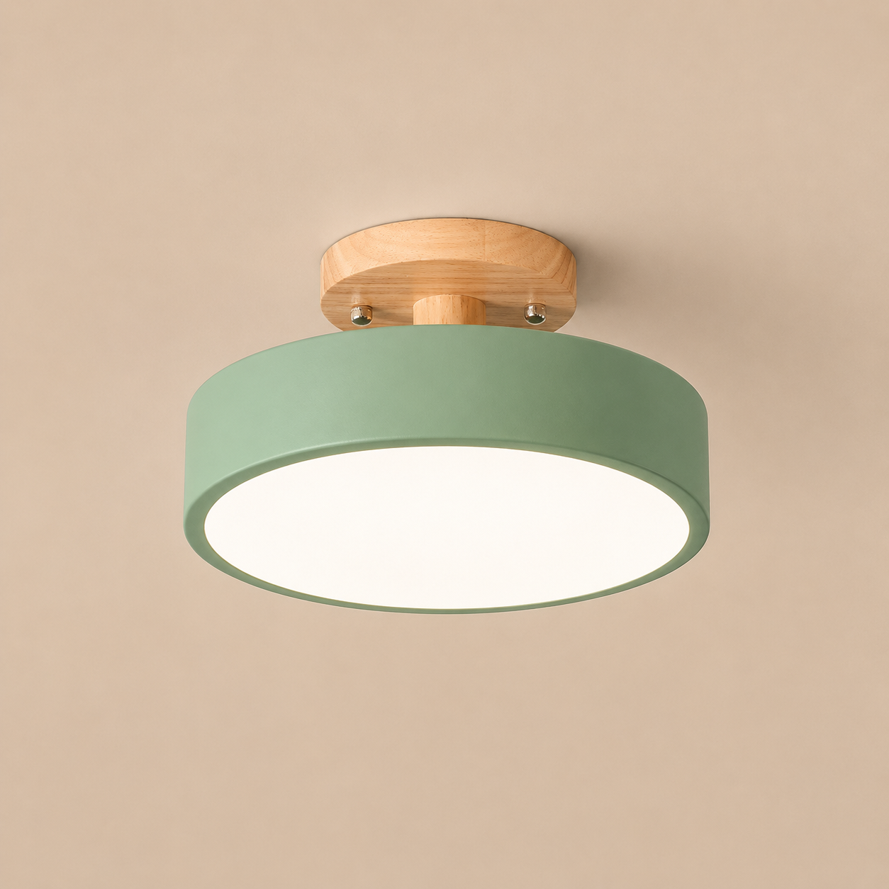 Nordic Flush Mount Ceiling Light – Modern Wood LED Hallway & Bedroom Lamp