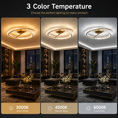 Luxury Modern Gold Crystal Ceiling Light Flush Mount