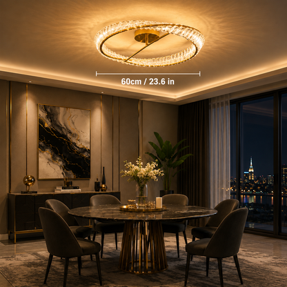 Luxury Modern Gold Crystal Ceiling Light Flush Mount